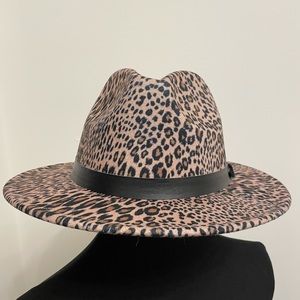 Juicy Couture Leopard Print Fedora Hat One Size NWT